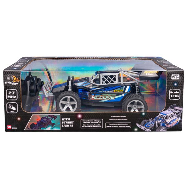 Fjernstyret Cyclone Racer med lys (8 km/t)
