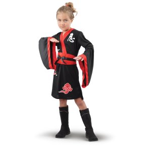 Ninja pige dragt med b�lte 120 cm.