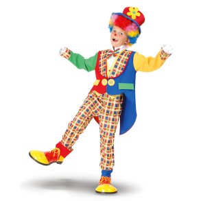 Clown med jacka och byxor 120 cm.