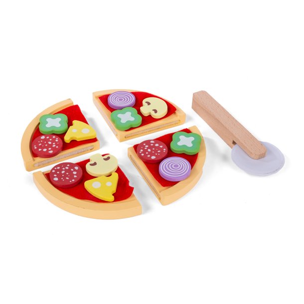 Tr pizza i ske med velcro