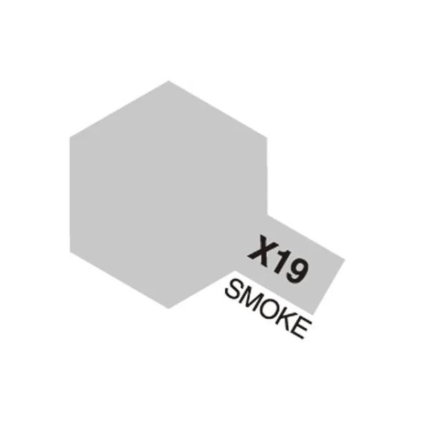 Tamiya Acrylic Mini X-19 Smoke (Blank rgfarvet)