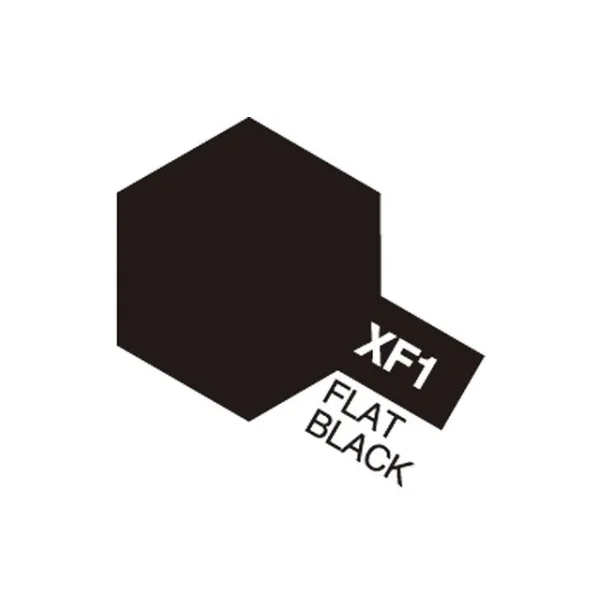 Tamiya Acrylic Mini XF-1 Flat Black (Mat sort)