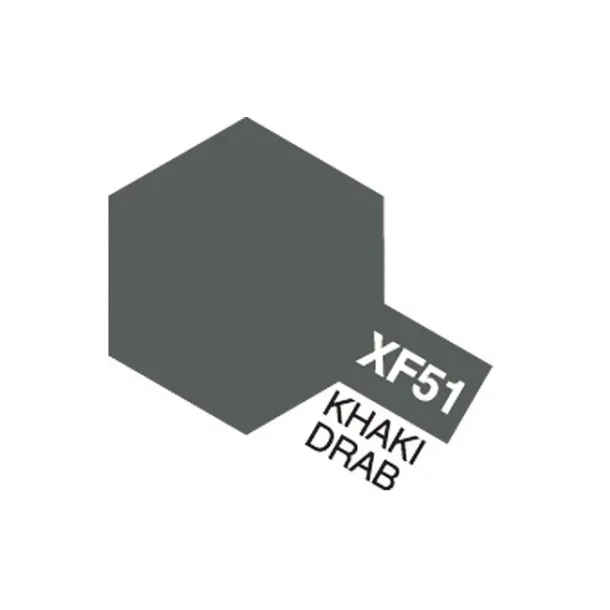 Tamiya Acrylic Mini XF-51 Khaki Drab (Mat khaki-brun)