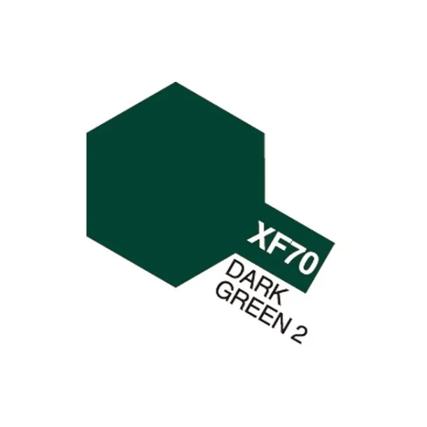 Tamiya Acrylic Mini XF-70 Dark Green 2 (Halvblank mrkegrn)