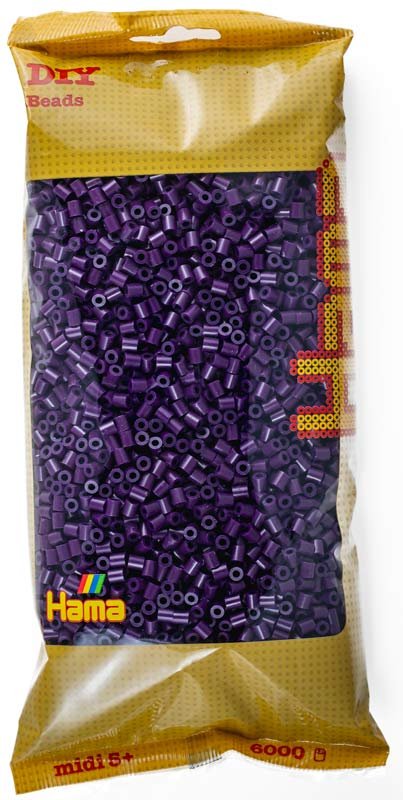 Hama midi perler 205-108 6000 stk Aubergine - Køb Hama her!