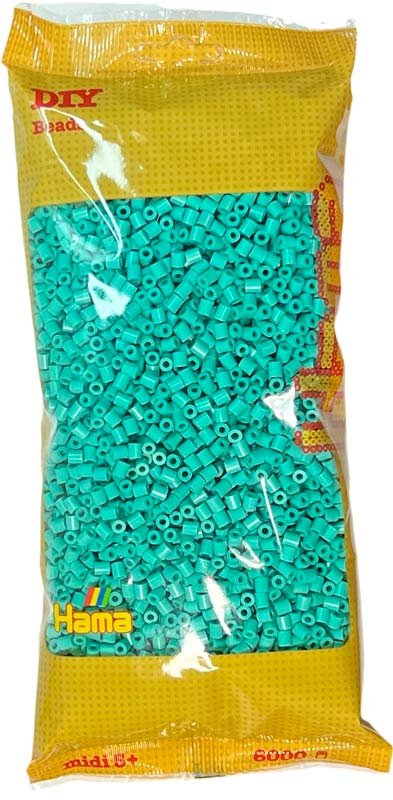 Hama 205-113 midi perler 6000 stk aqua - Køb Hama perler her!