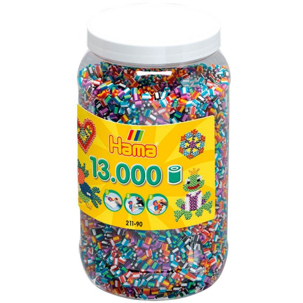 Hama midi perler 211-90 - 13.000 stk. stribede perler