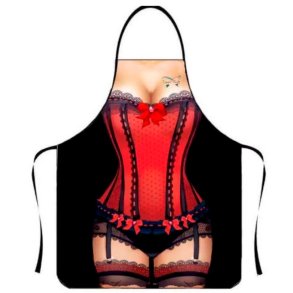 F�rkl�de - Kvinna i r�d korsett