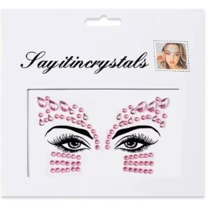 Rhinsten � selvkl�bende ansigtssten (Face Gems) - pink