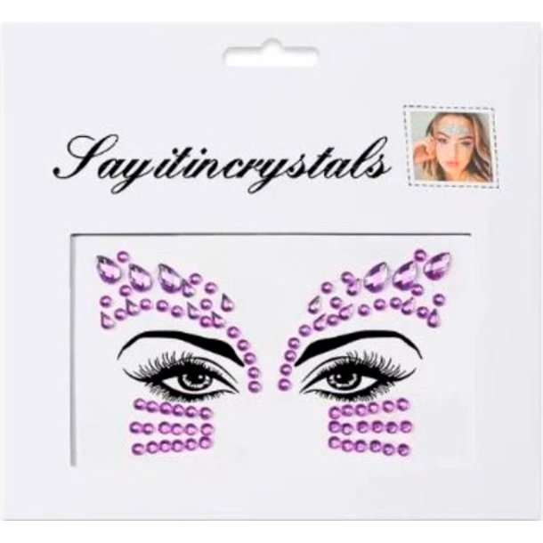 Rhinsten � selvkl�bende ansigtssten (Face Gems) - lilla