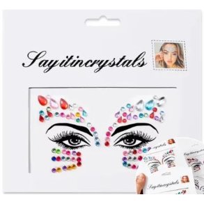 Rhinsten � selvkl�bende ansigtssten (Face Gems) - regnbue farvet