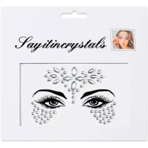 Rhinsten � selvkl�bende ansigtssten (Face Gems) - silver
