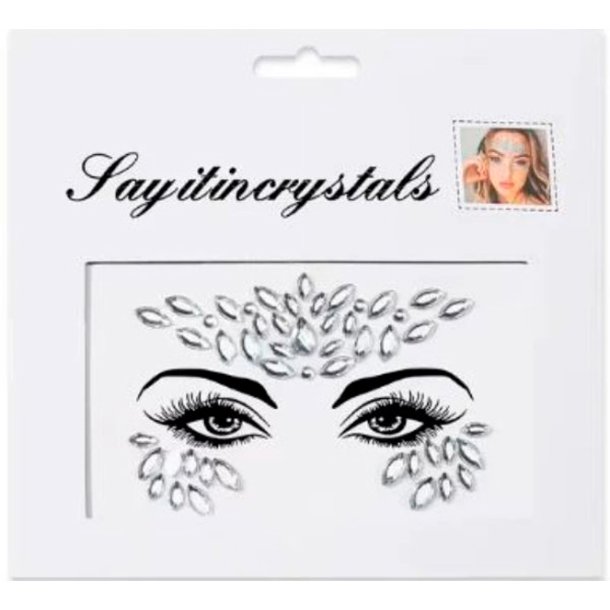 Rhinsten � selvkl�bende ansigtssten (Face Gems) - s�lv