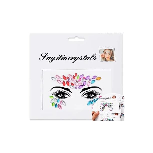 Rhinsten � selvkl�bende ansigtssten (Face Gems) - flere farver