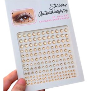 Rhinsten � selvkl�bende ansigtssten (Face Gems) - guld