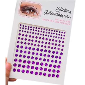 Rhinsten � selvkl�bende ansigtssten (Face Gems) - lilla