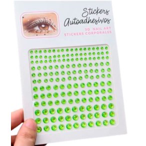 Rhinsten � selvkl�bende ansigtssten (Face Gems) - gr�n