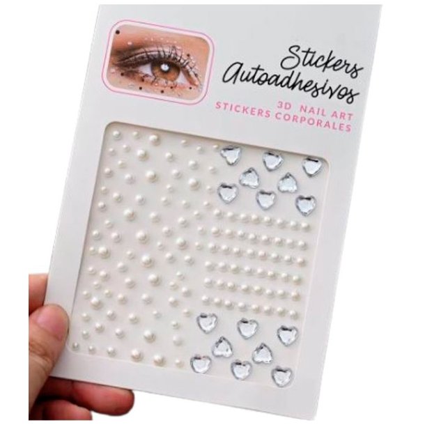 Rhinsten � selvkl�bende ansigtssten (Face Gems) - silver