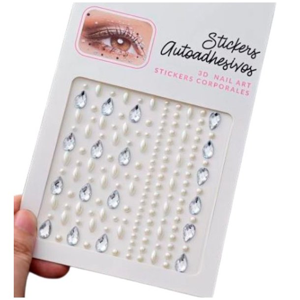 Rhinsten � selvkl�bende ansigtssten (Face Gems) - s�lv