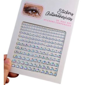 Rhinsten � selvkl�bende ansigtssten (Face Gems) - s�lv