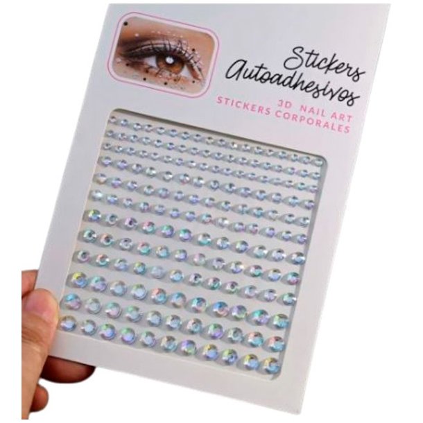 Rhinsten � selvkl�bende ansigtssten (Face Gems) - s�lv