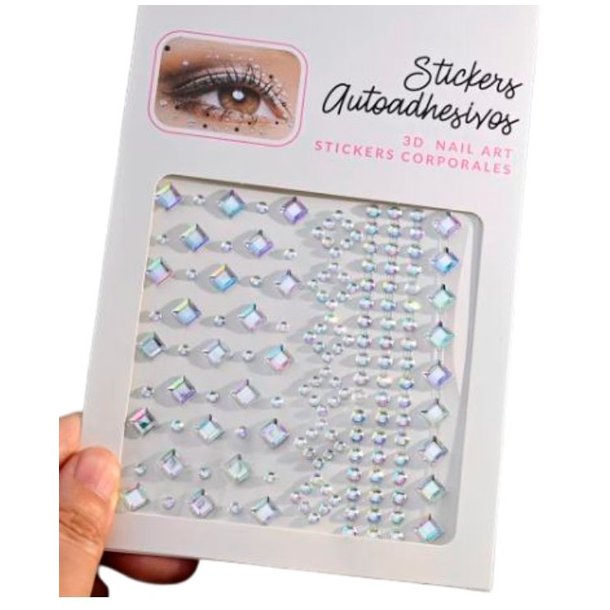 Rhinsten � selvkl�bende ansigtssten (Face Gems) s�lv