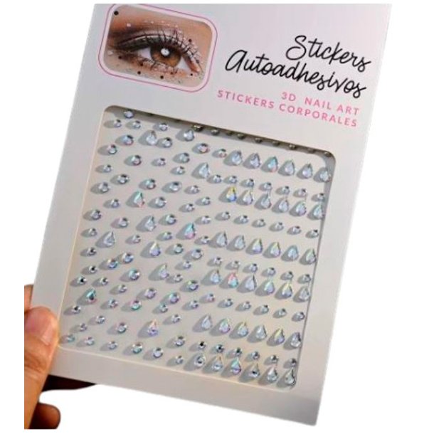 Rhinsten � selvkl�bende ansigtssten (Face Gems) - s�lv