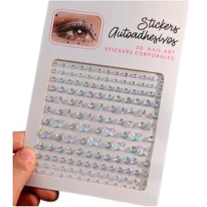 Rhinsten � selvkl�bende ansigtssten (Face Gems) - silver