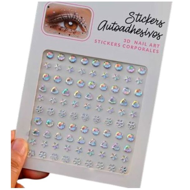 Rhinsten � selvkl�bende ansigtssten (Face Gems) - s�lv