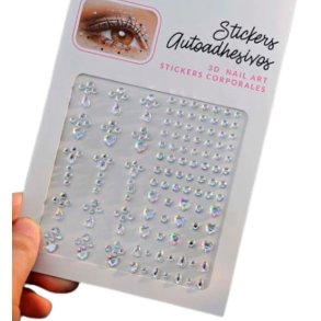 Rhinsten � selvkl�bende ansigtssten (Face Gems) - s�lv