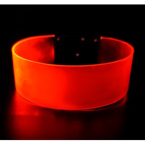 Armb�nd med LED lys - r�d