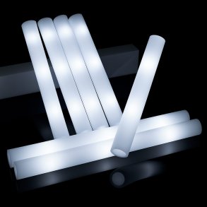 LED lysende skumstav � 48 cm (Hvid)