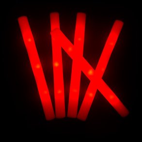 LED lysende skumstav � 48 cm (R�d)