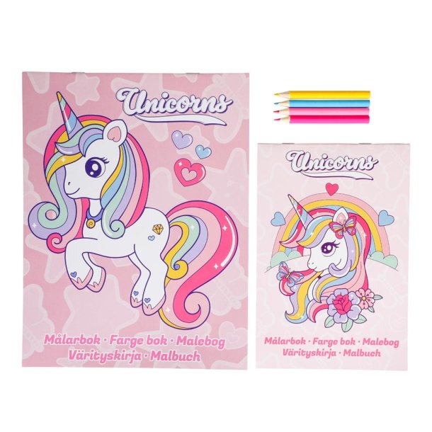 Unicorns Colouring Set � Maleb�ger med farver
