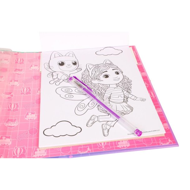 Gabby�s Dollhouse aktivitetsbog med gelpenne