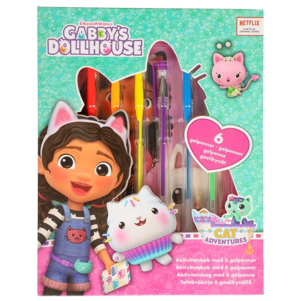Gabby�s Dollhouse aktivitetsbog med gelpenne