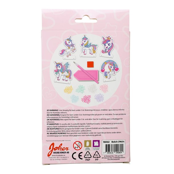 Unicorn diamond painting � kreativt s�t
