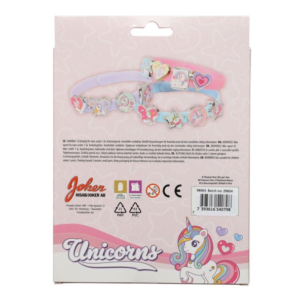 Enhj�rning armb�nd og vedh�ng