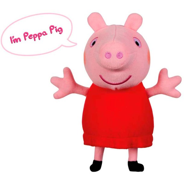 Greta Gris talande Docka med r�d kl�nning