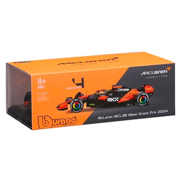 Burago F1 McLaren MCL38 2024 med Hjlm Norris 1:24