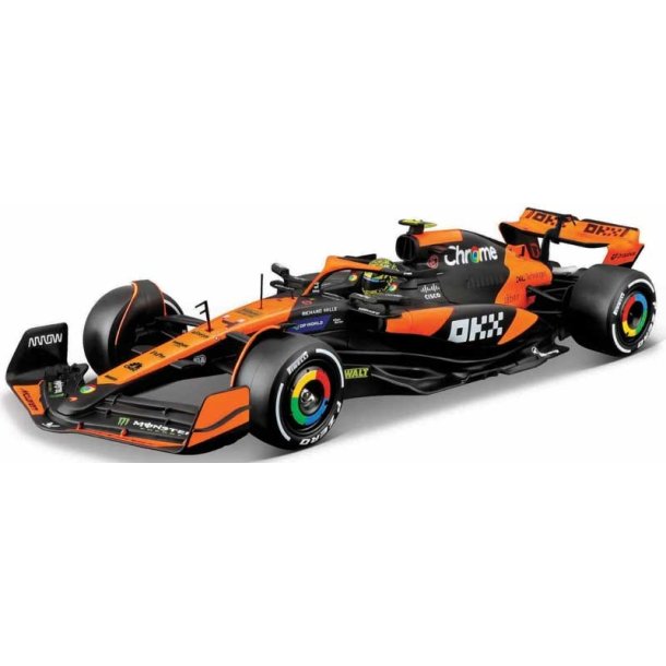 Burago F1 McLaren MCL38 2024 med Hjlm Norris 1:24