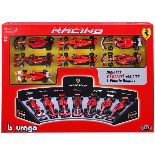 F1 Ferrari deluxe presentset med displaystll 1:43