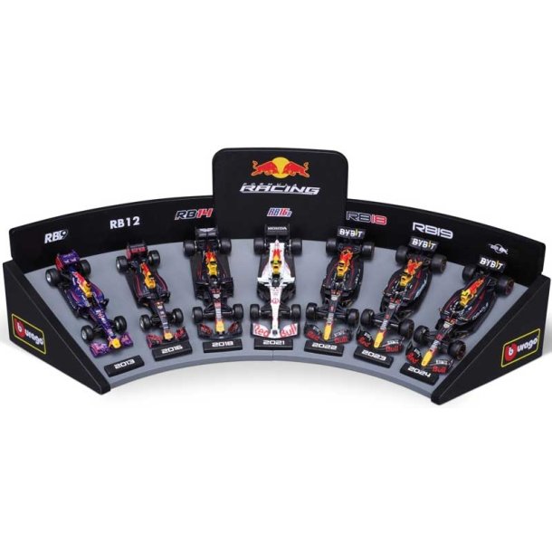 Burago F1 Red Bull Racing deluxe presentset 1:43 med display
