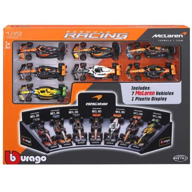 Burago F1 McLaren deluxe presentset 1:43 med display