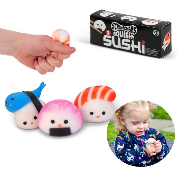 Scrunchems squishy sushi � 3 stk.