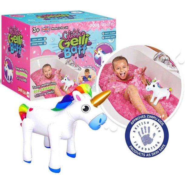 Zimpli Kids Gelli Baff med oppustelig enhj�rning