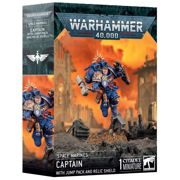 Space Marines Captain with Jump Pack and Relic Shield