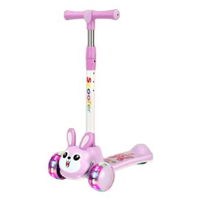 3-hjulet lbehjul med musik og LED lys - Pink