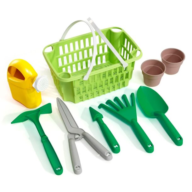 Haves�t med kurv i plast og redskaber