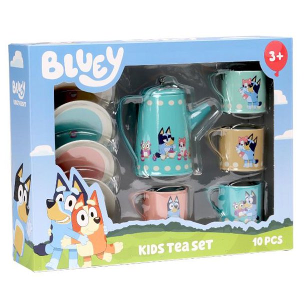 Bluey kaffestel i tin med 10 dele